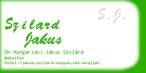 szilard jakus business card
